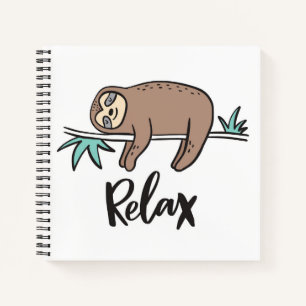 Sloth Says Relax Notebook