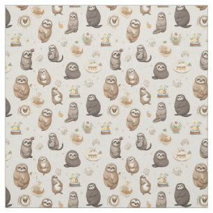 Sloth Serenity: Whimsy Sloth Fabric