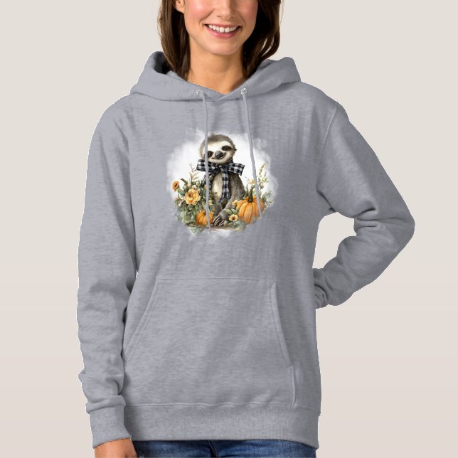 Sloth Shirt Animals Autumn Pumpkin (Front)