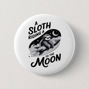 Sloth Shirt Animals Autumn Pumpkin 6 Cm Round Badge