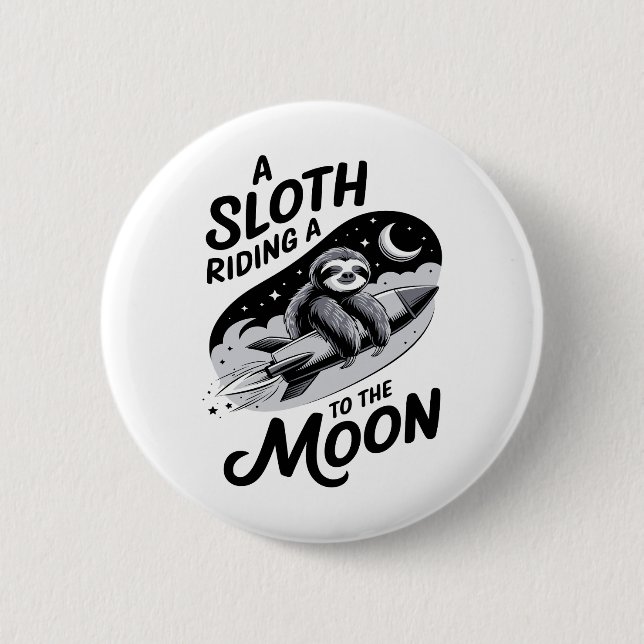 Sloth Shirt Animals Autumn Pumpkin 6 Cm Round Badge (Front)