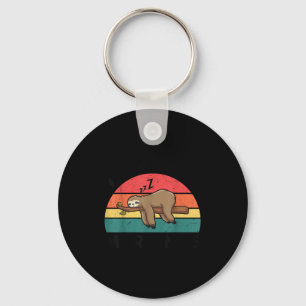 Sloth-shirt dont do morning men women funny sleep key ring