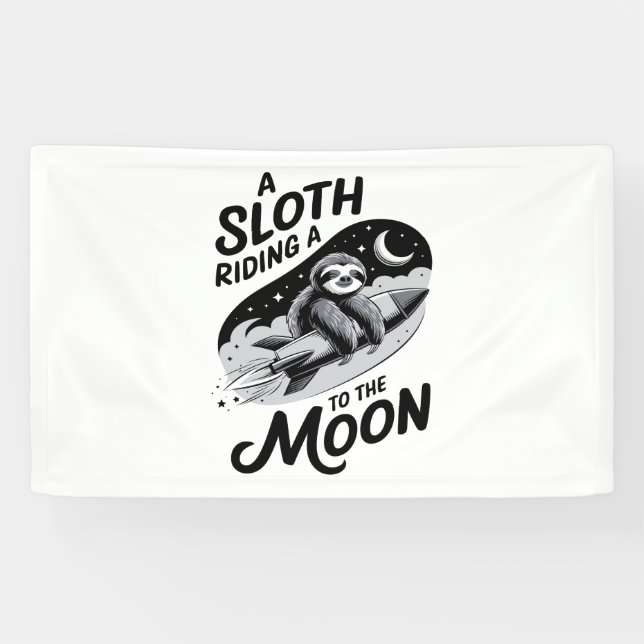 Sloth Shirt Safari Christmas Santa Banner (Horizontal)