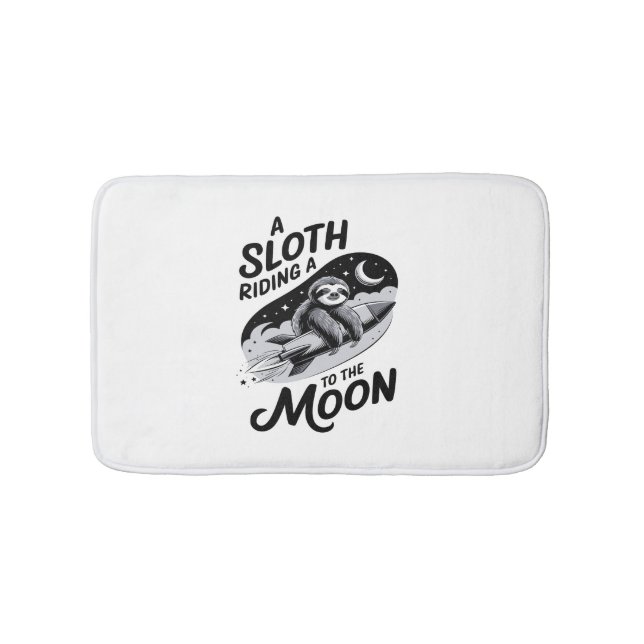 Sloth Shirt Safari Christmas Santa Bath Mat (Front)