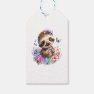 Sloth Shirt Safari Rainbow Summer Gift Tags