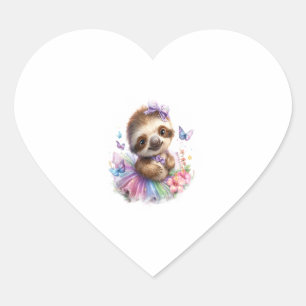 Sloth Shirt Safari Rainbow Summer Heart Sticker