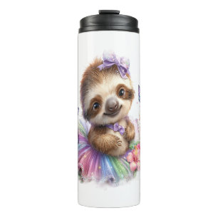 Sloth Shirt Safari Rainbow Summer Thermal Tumbler