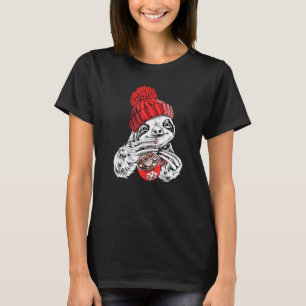 Sloth Sipping Hot Chocolate Drink T-Shirt