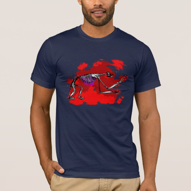 Sloth Skeleton T-Shirt (Mens) (Front)