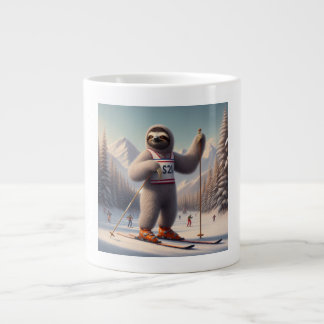 Sloth Skiing Large Coffee Mug