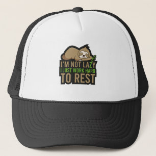 Sloth Sleep Rest Animal Relax Lazy Cute Nap Trucker Hat