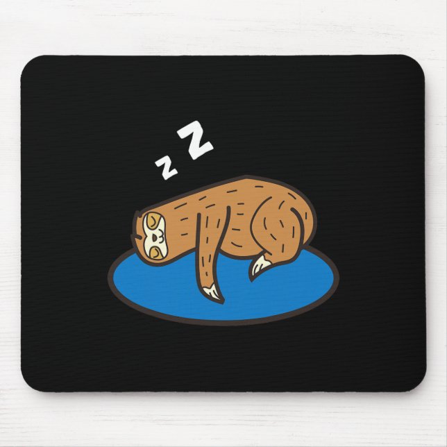Sloth Sleeping On Disc Golf  Mouse Mat (Front)