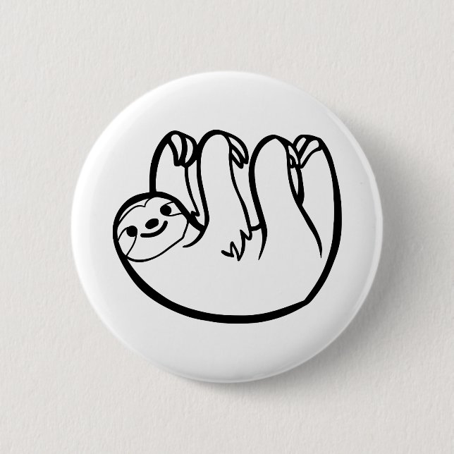 sloth - Sloth funny 6 Cm Round Badge (Front)