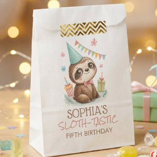 Sloth sloth-tastic kids birthday favour bags