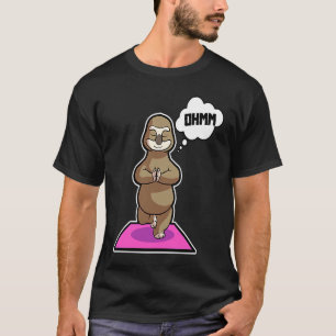 Sloth Sloth Yoga Poses Sports Gymnastics Ohm Heart T-Shirt