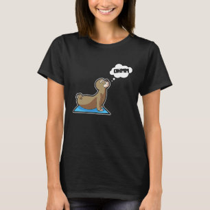 Sloth Sloth Yoga Poses Sports Gymnastics Ohm Heart T-Shirt