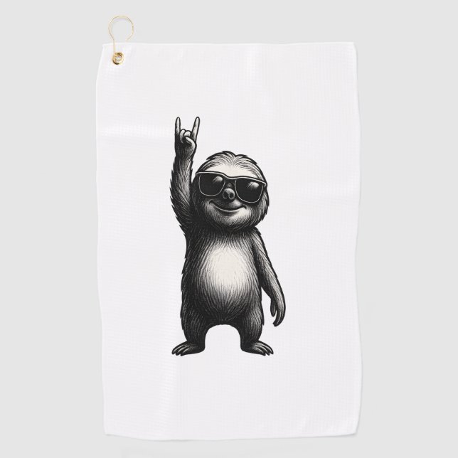 Sloth Slotherine Halloween Golf Towel (Front)