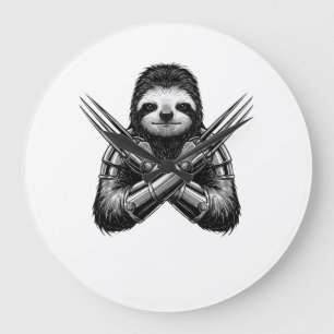 Sloth Slotherine Halloween Large Clock