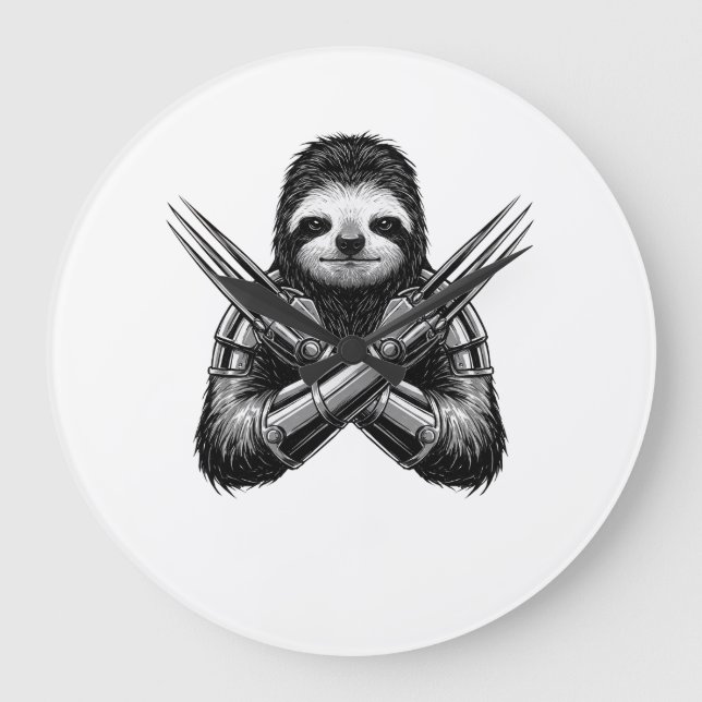 Sloth Slotherine Halloween Large Clock (Front)