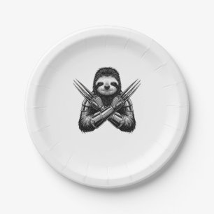 Sloth Slotherine Halloween Paper Plate