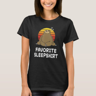 Sloth Sloths Nap Sleeping Sleep Pajama Vintage Nig T-Shirt