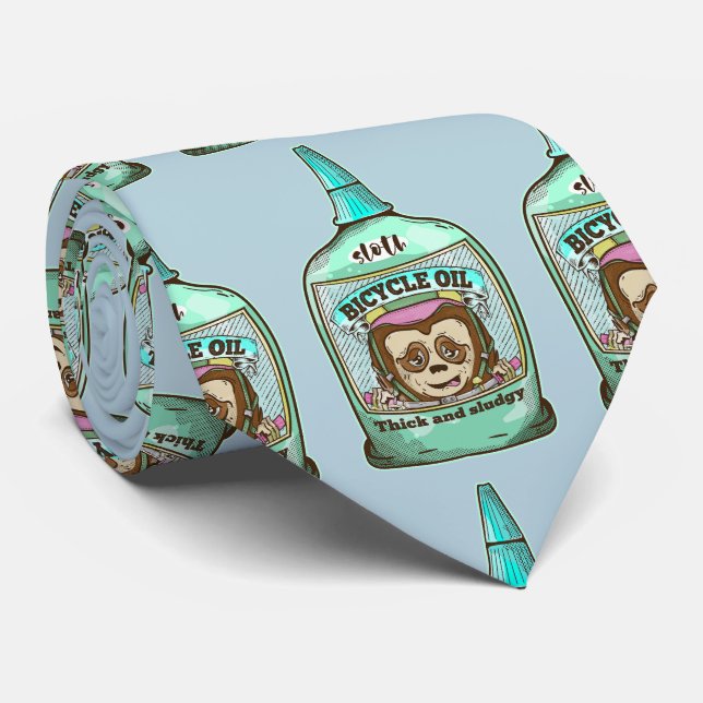 Sloth Slow bicycle oil Tie (Rolled)