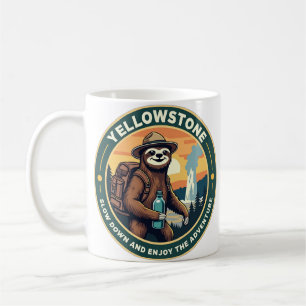 Sloth Slow Down Adventure Yellowstone  Coffee Mug