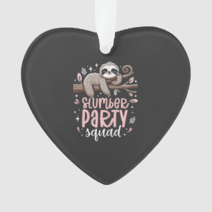 Sloth Slumber Party Squad Kids Girls Sleepover T-S Ornament