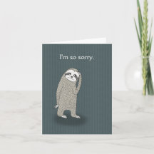 Sloth Sorry Cute Sad Sloth scratching head sorry