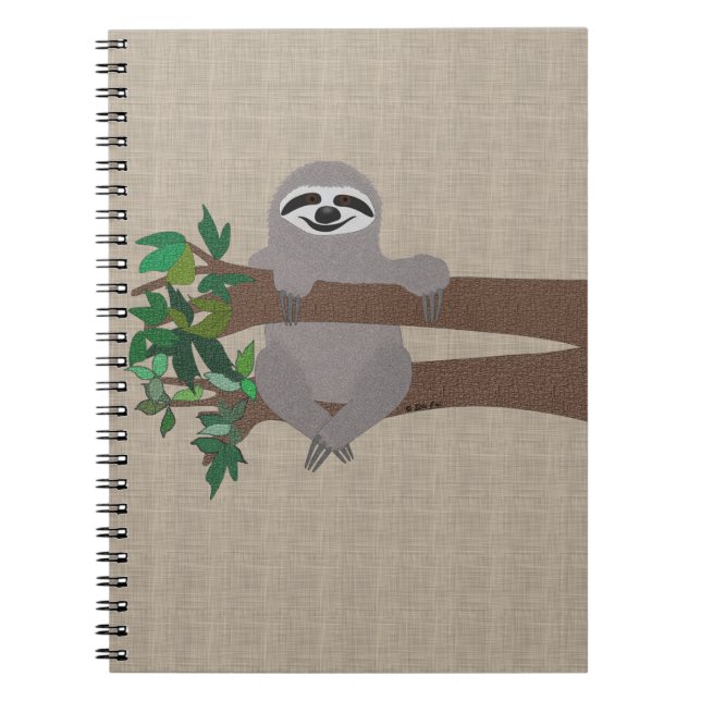 Sloth Spiral Notebook (Front)