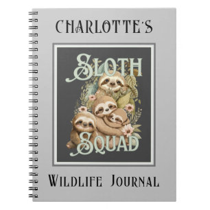 Sloth squad, adorable sloth notebook