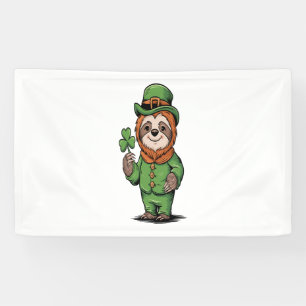 Sloth St Patrick's Day Irish Lucky Banner