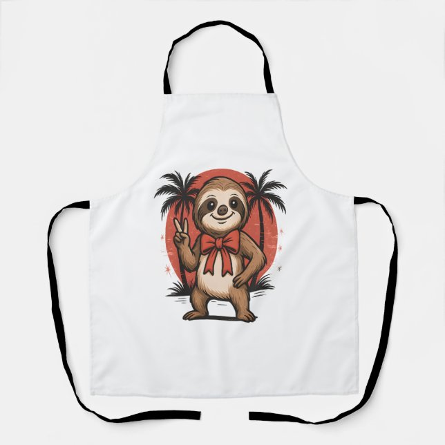 Sloth Summer Beach Rocking Apron (Front)