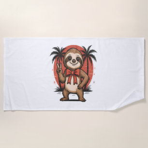 Sloth Summer Beach Rocking Towel