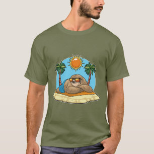Sloth Summer Palm trees T-Shirt
