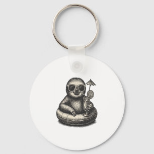 Sloth Summer Vibes (2) Key Ring