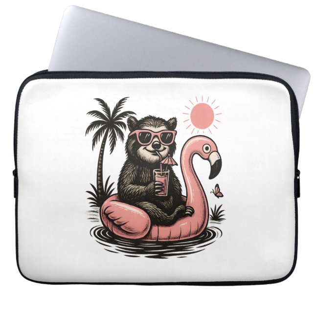 Sloth Summer Vibes Laptop Sleeve (Front)