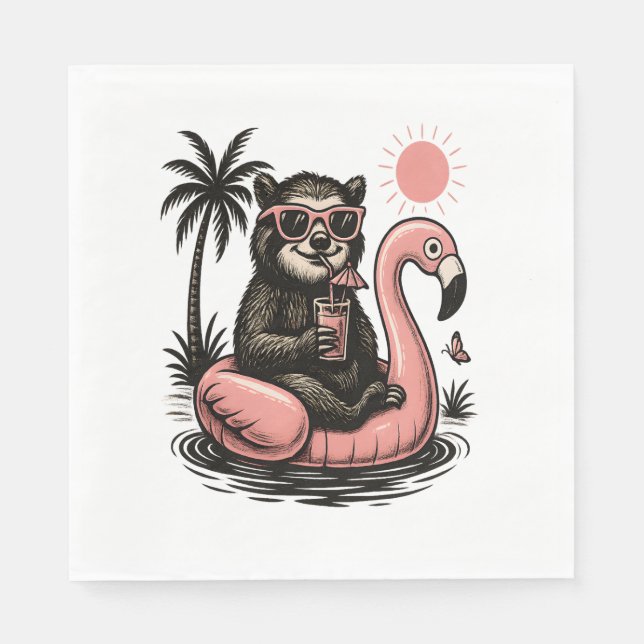 Sloth Summer Vibes Napkin (Front)
