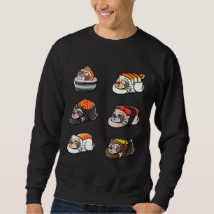 Sloth Sushi Rolls Sleepy Slow Motion Sloth Sushi A Sweatshirt