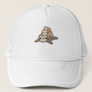 Sloth Sweet Animals For Children Sleeping Trucker Hat