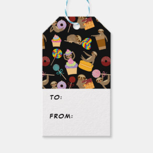Sloth Sweet Treats Pattern Gift Tags
