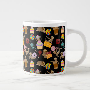 Sloth Sweet Treats Pattern Large Coffee Mug