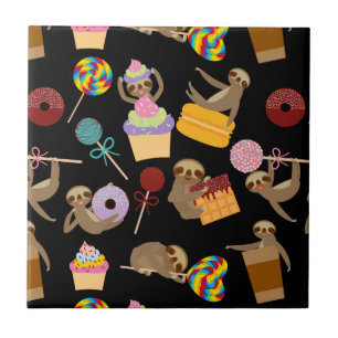 Sloth Sweet Treats Pattern Tile