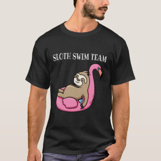 Sloth Swim Team Fun Pun Quote Design T-Shirt