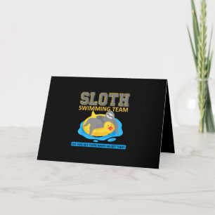 Sloth Swimming Team Swim Team Funny Gift Card