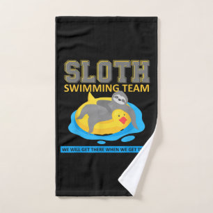 Sloth Swimming Team Swim Team Funny Gift Hand Towel