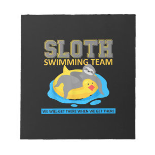 Sloth Swimming Team Swim Team Funny Gift Notepad