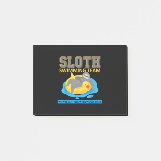Sloth Swimming Team Swim Team Funny Gift Post-it Notes (Front)