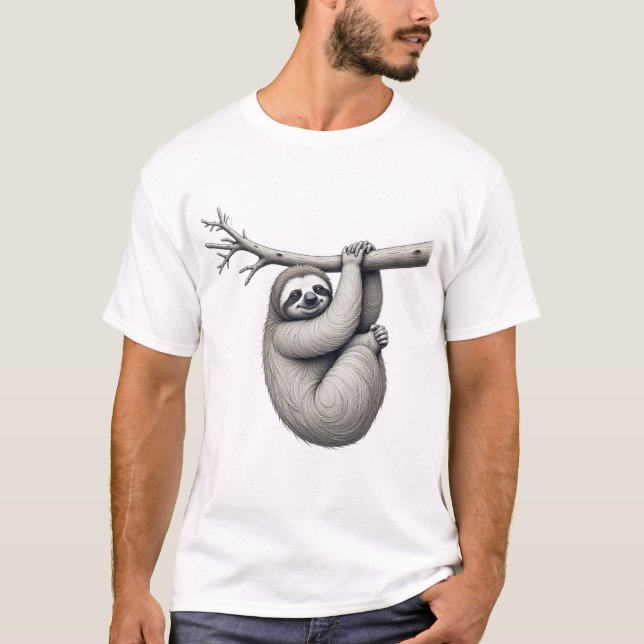 Sloth T-Shirt – Chill & Lazy Animal Design (Front)