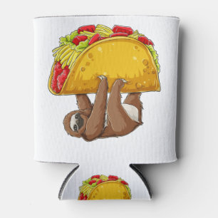 Sloth Taco Funny Tacos Lover fitness Gym Novelty Can Cooler